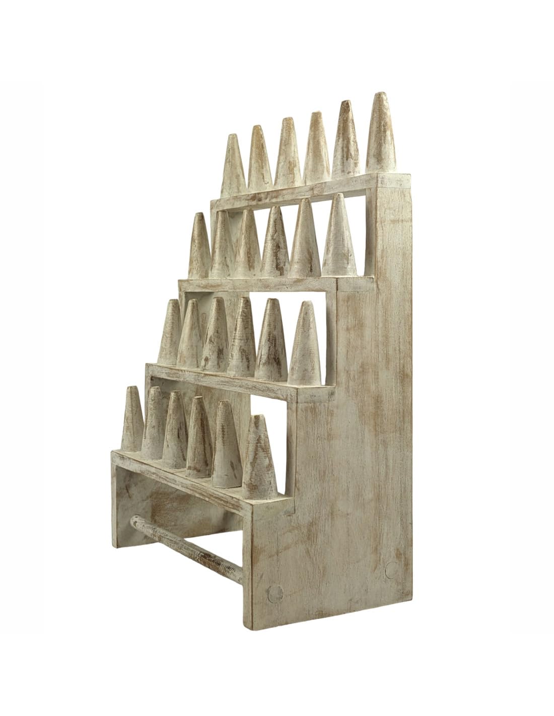 Porta Anelli in Legno Scuro | Contiene 24 Anelli all'ingrosso