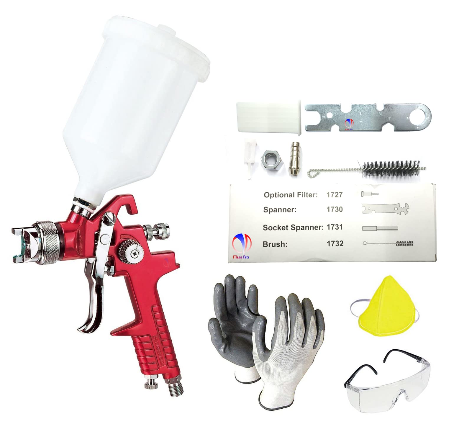 Mass Pro HVPL 827 Nozzle 1.4mm Durable Spray Gun H827 Wide
