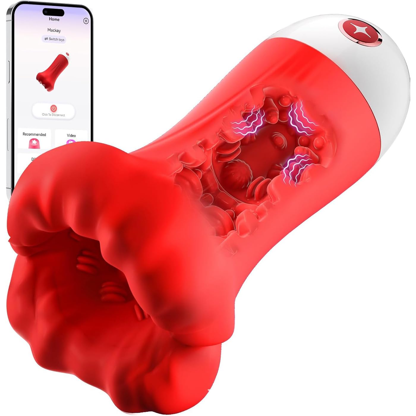 Masturbateurs Masculins Sex Toys-Sextoys pour hommes, Vibromasseur masculin avec 9 modes de vibration 12,5 cm, Automatique Masturbâteur Homme Mains Libres Vibration 3D Silicone, Sex Toýs Homme