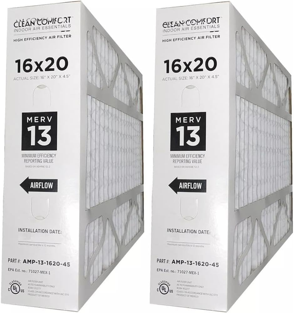 AMP-13-1620-45 (2-Pack) - 16" x 20" x 5" Air Filter, M13, for Goodman OEM