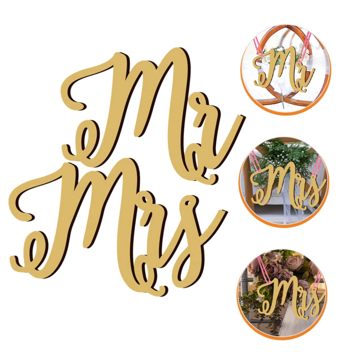MAGICLULU 3 Set Di Eleganti Decorazioni Per Matrimoni Cartelli in Legno Ornamenti Appesi Per Decorazioni Per Matrimoni