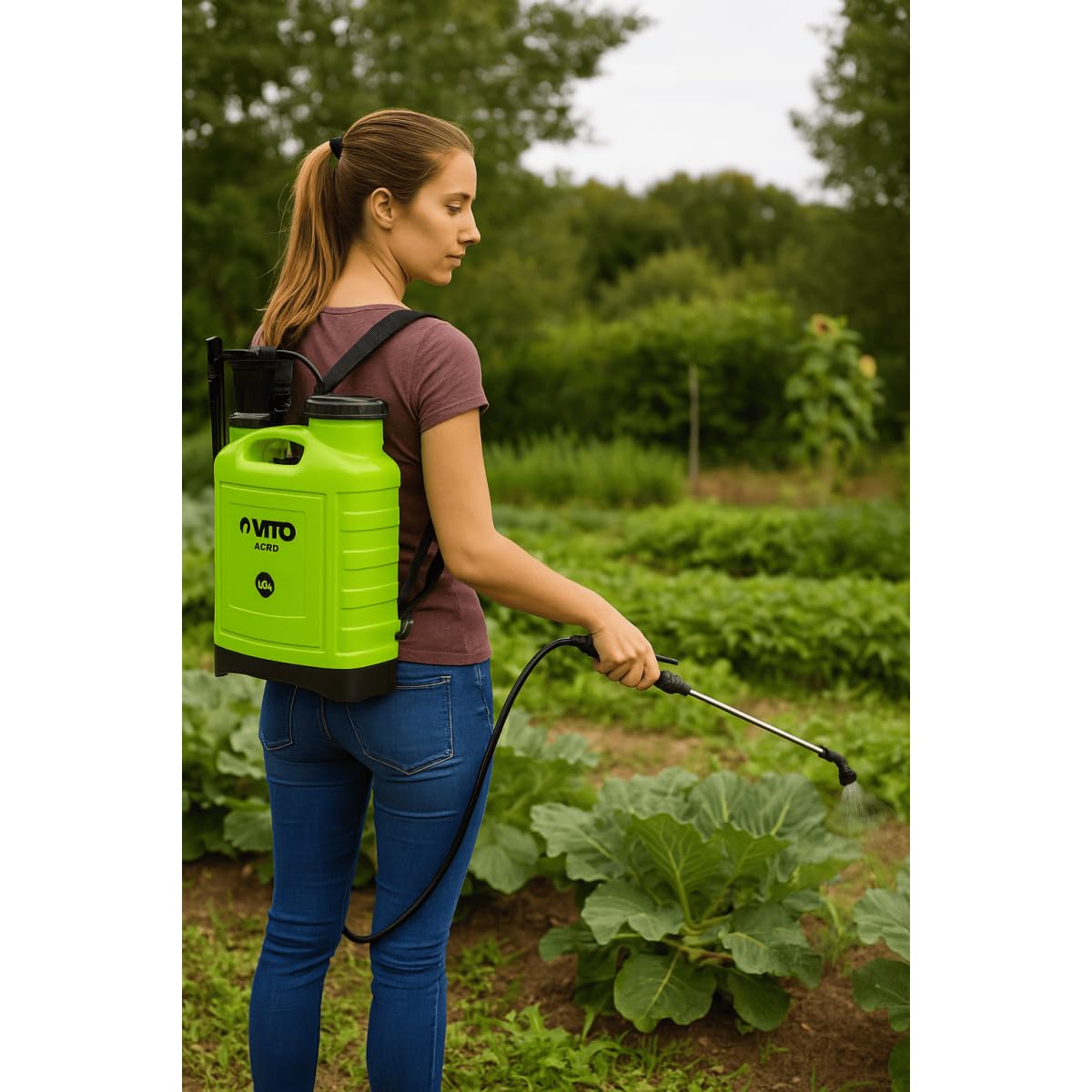 VITO - Pulvérisateur à main 16L Spray et Jet Végetaux accessoires 3 buses Jardin, Potager, Toiture
