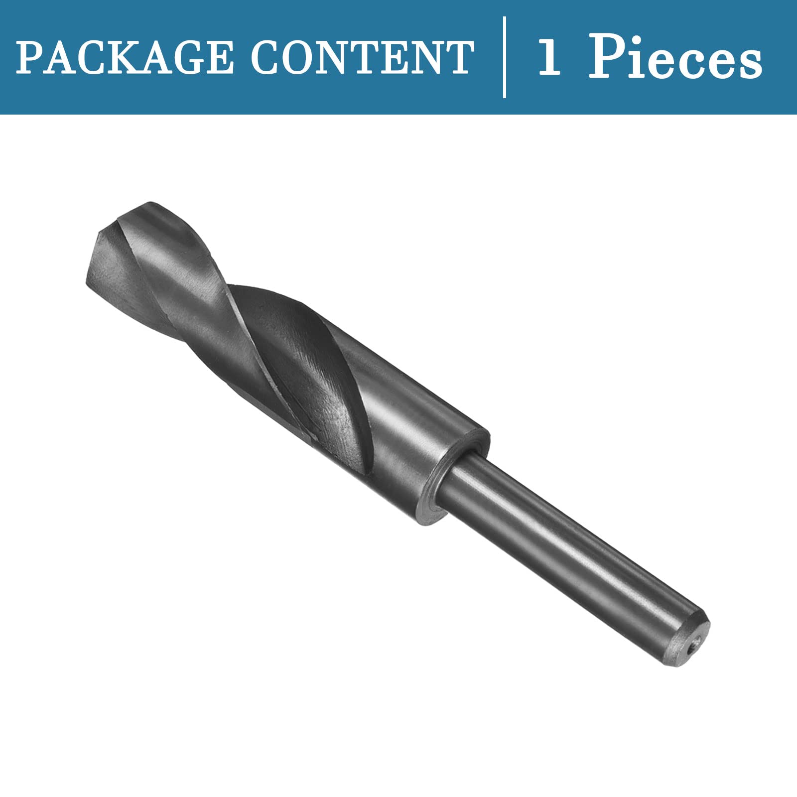 QUARKZMAN 1/2" Codolo 22,5mm Trapano Punta x 1 Pezzo Alta Velocità Acciaio 9341 Ridotto Gambo Torsione Trapano Punte per Industria Casa Alluminio Metallo, [Nitride Rivestito, Nero]