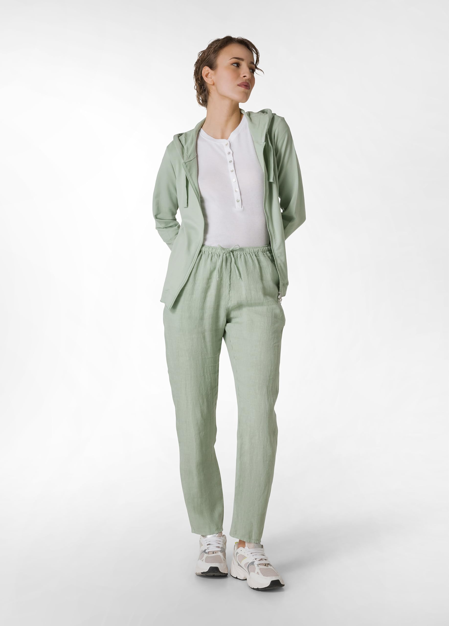 DEHA - Felpa in Cotone, con Tasche Laterali, con Coulisse, per Donna