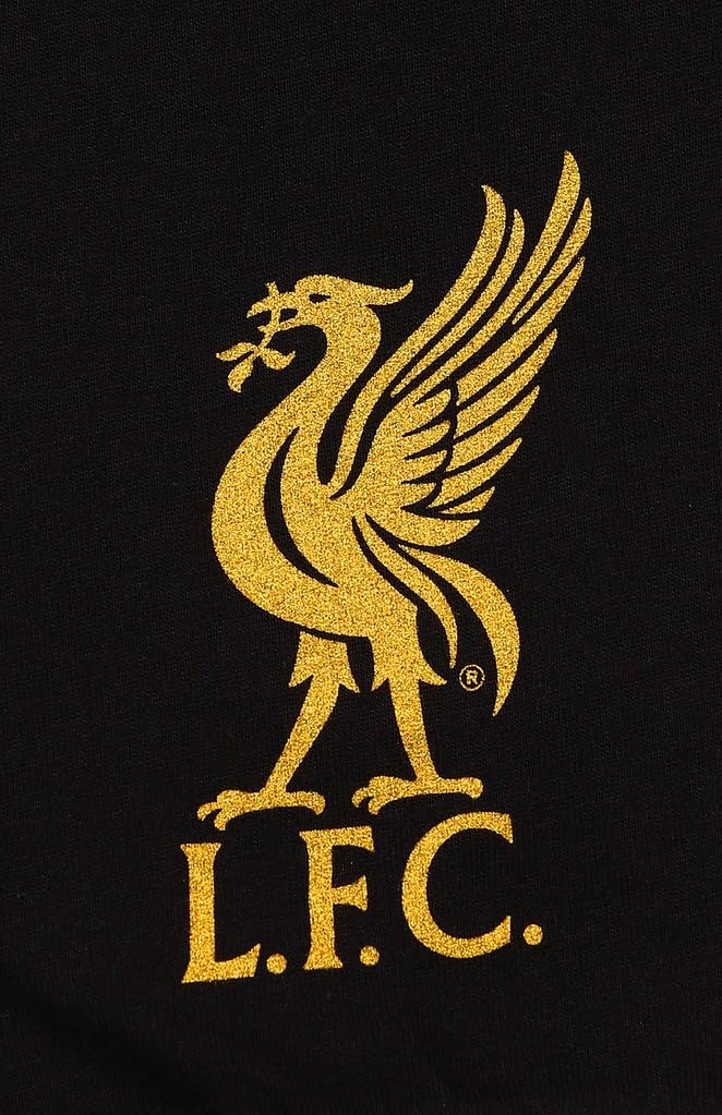 Liverpool Football Club - Conjunto de pijama largo para hombre, color negro y dorado
