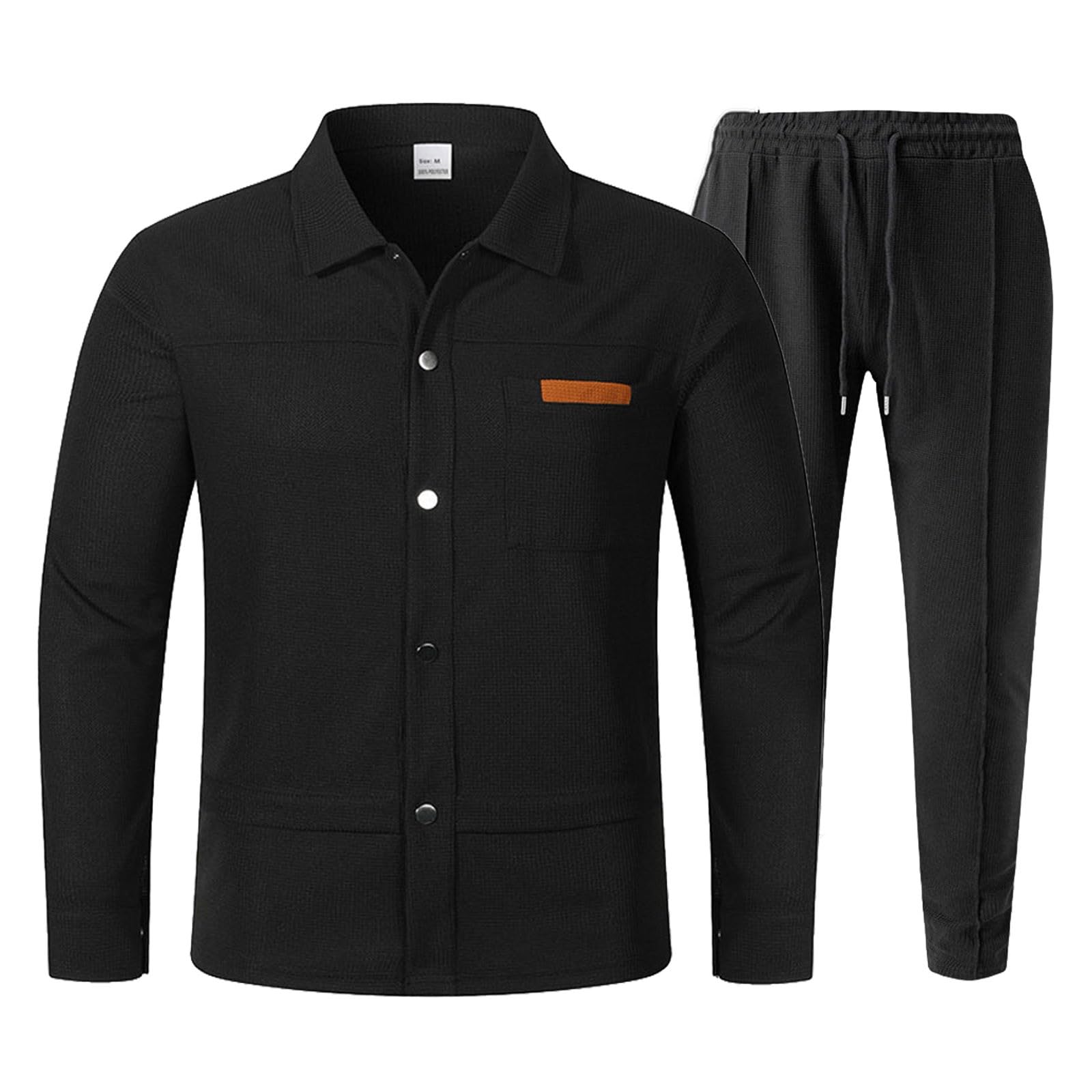 Générique Set da jogging da uomo, 2 pezzi, in cotone, abbigliamento sportivo, pullover traspirante e morbido, alla moda, da corsa, ginnastica, casa, A114
