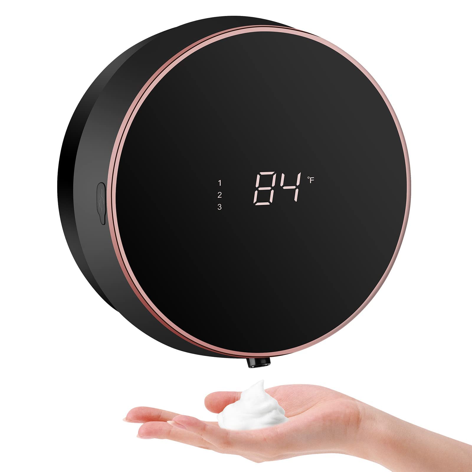 KASTWAVE Automatic Foam Soap Dispenser, Wall-Mounted Non-Contact Infrared Intelligent Induction Foam Machine, 300Ml Large Capacity, Smart Electric Dispenser for Wall, Bathroom, Kitchen