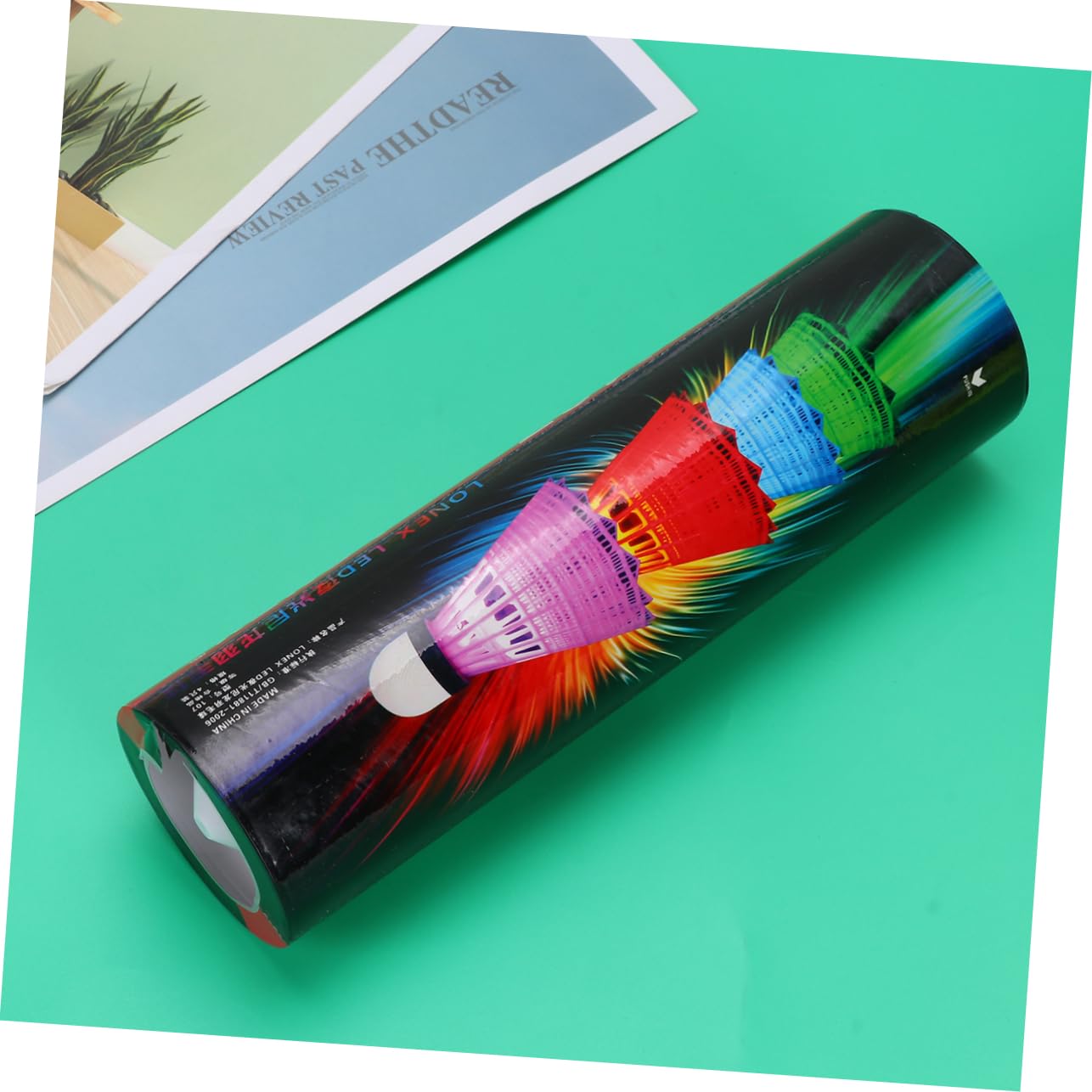 BRIGHTFUFU 8Pcs LED Badminton Shuttlecocks Glowing Night Shuttlecocks for School Sports Durable Nylon Construction with Light Colors Present for Badminton Enthusiasts