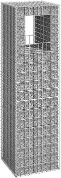 Gabion Wall Gabion Basket Gabions Stone Basket Privacy Screen & Noise Protection Divider Wall Grid Gabion Wall Can Be Filled with Stones Stone Wall 50 x 50 x 180 cm