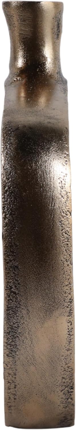 Modern Open Cut-Out Bud Vase for Living Room Decor - Decorative Tall Flower Vase for House, Bedroom, or Dining Room Table - Elevated Home Decor Accent for Office or Shelf Display - 8", Gold & Bronze