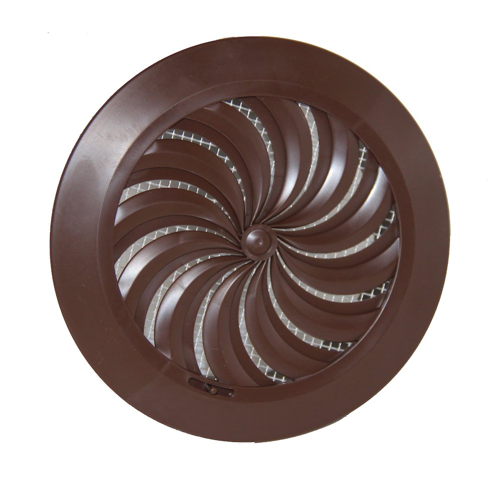 Access Panels Uk Brown Circle Air Vent Grille Cover Hit&Miss 100Mm Ducting Ventilation Cover