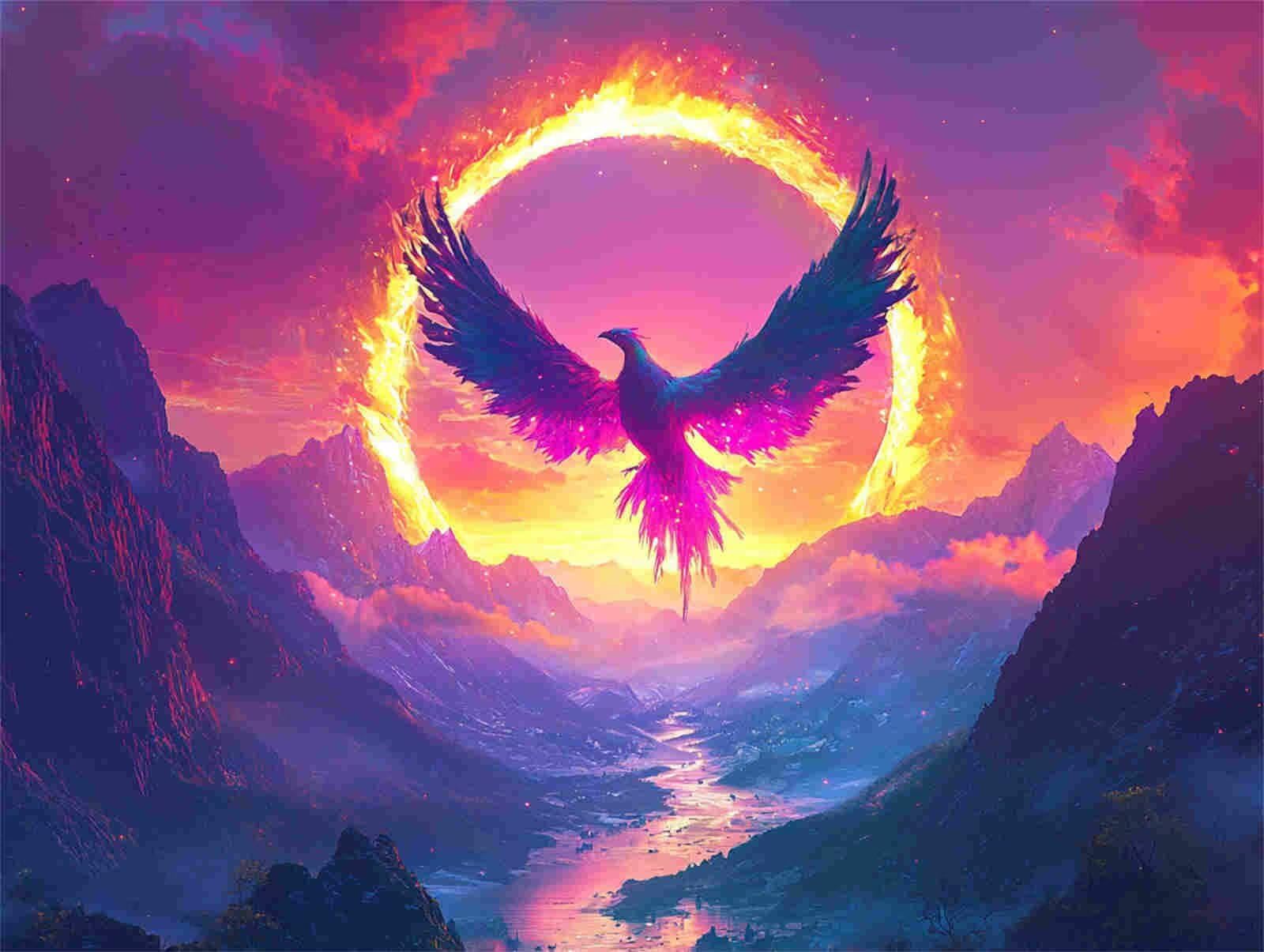 Phoenix diamentowe zestawy artystyczne dla dorosłych, zwierzęta, diamentowy obraz, zestawy do haftu krzyżykowego dla dorosłych, początkujących, DIY, okrągłe, pełne wiercenie, kryształ, sztuka, haft