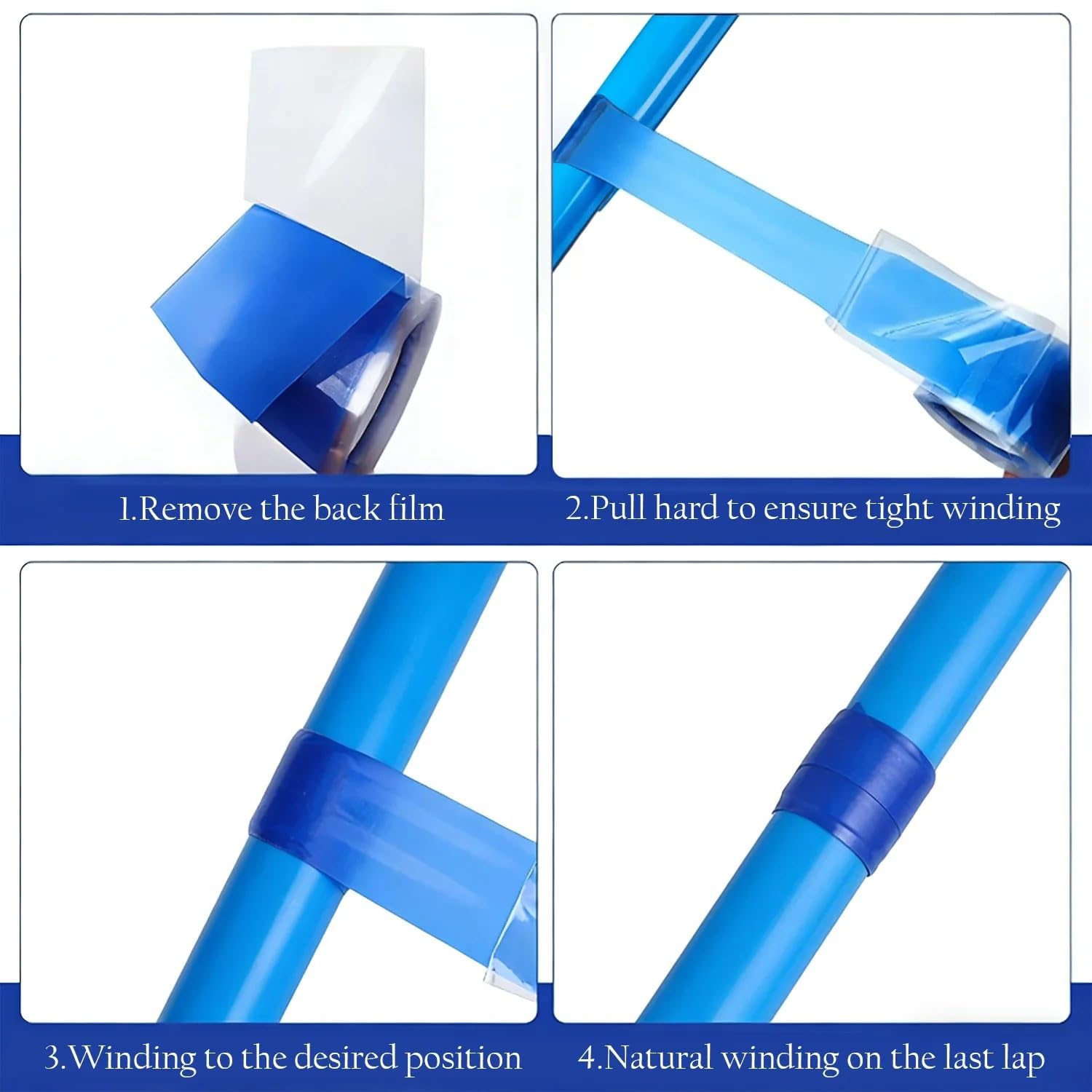 Nastro isolante in gomma siliconica per riparazion Nastro di riparazione in silicone autofondente elastico multicolore 1-5 set(Blue 1pcs,5 set)