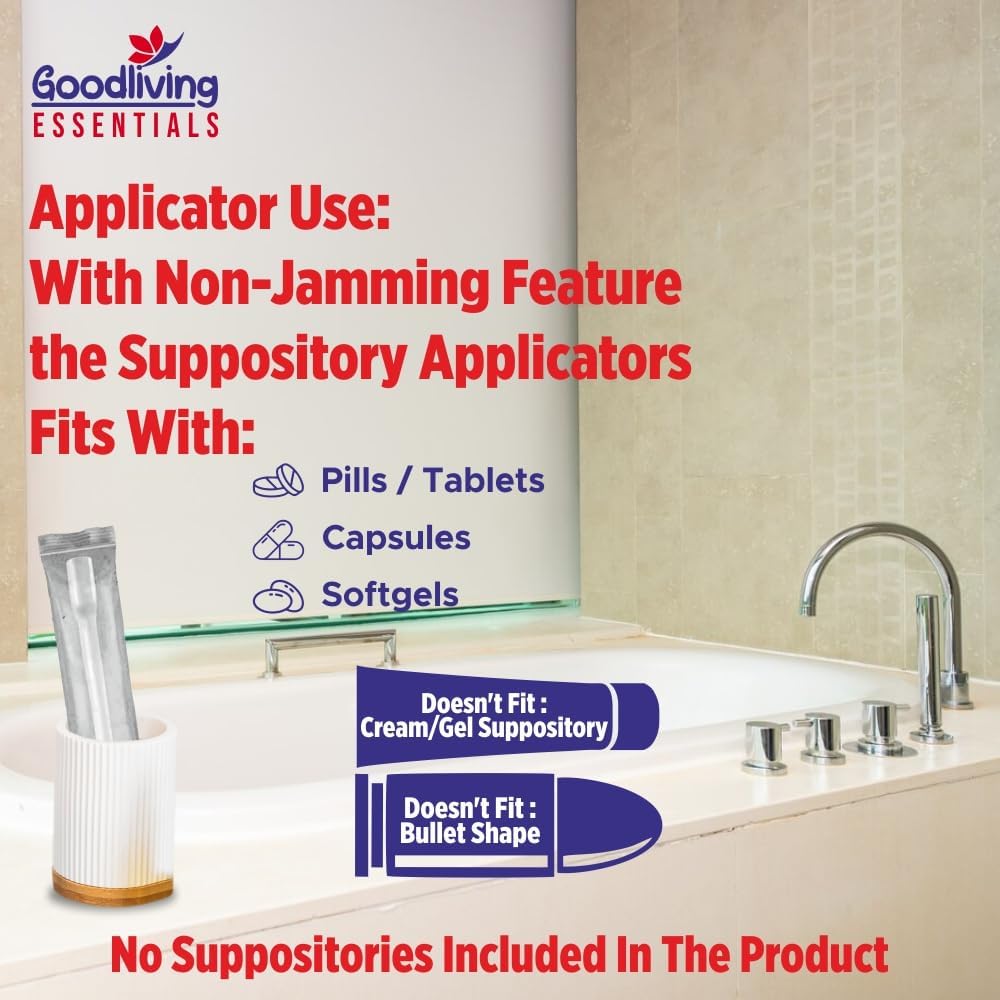 Suppository Applicators Mega Pack 30 Count Hygienic Inserter | Fits Suppositories Without Getting Stuck Inside With Our Innovative Pusher | Soft Tip, Smooth & Pain-Free Suppository Insertion Tool - Image 7