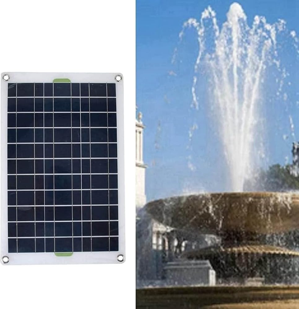 Pompa per laghetto ad energia solare da 20W 50W con motore