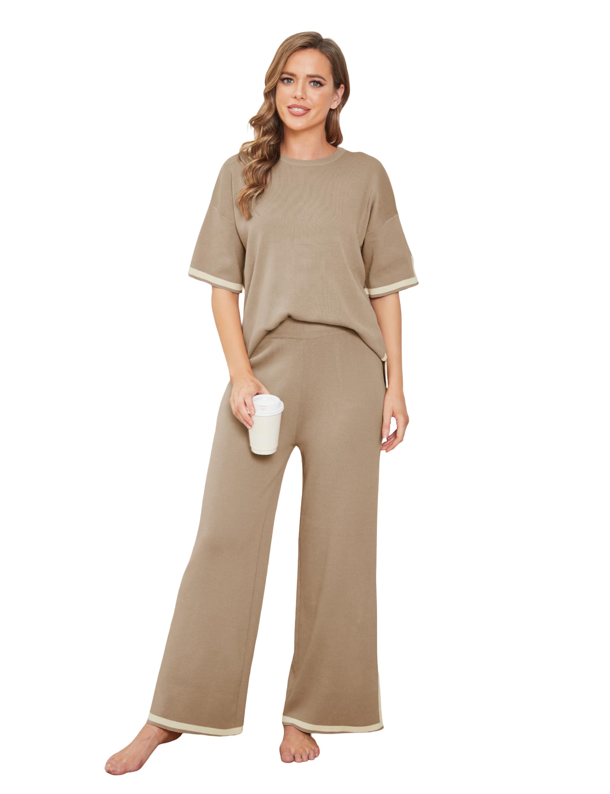 AKD FASHIONWomen's Co-ords Set|Lycra Oversized Top & Trouser Set|Casual Co-ords Set for Women|Two Piece Co-ord Set-picture-18