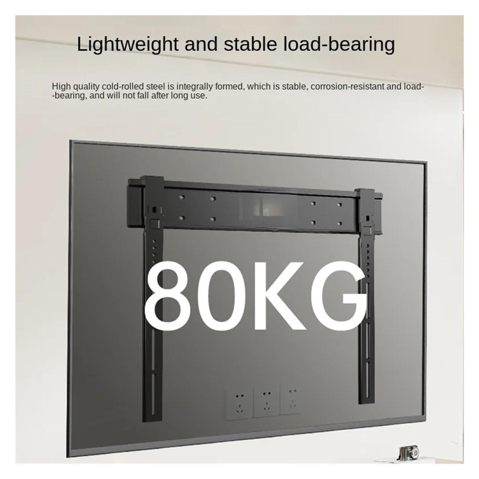 Supporto Da Parete Universale Ultra Sottile for TV for Schermi Piatti/curvi Da 26-90", Staffa for TV, Carico Massimo 80 Kg, Compatibile Con VESA, Supporto TV 100x100-800x400 Mm Sostituisci(42-75in)