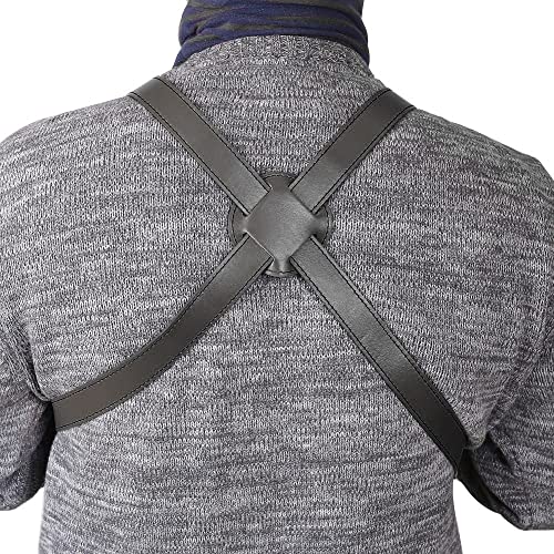 Vertical Gun Holster, Tactical Shoulder Holster Cowhide Pistol Holder For Holding Two Guns Black #TOP7