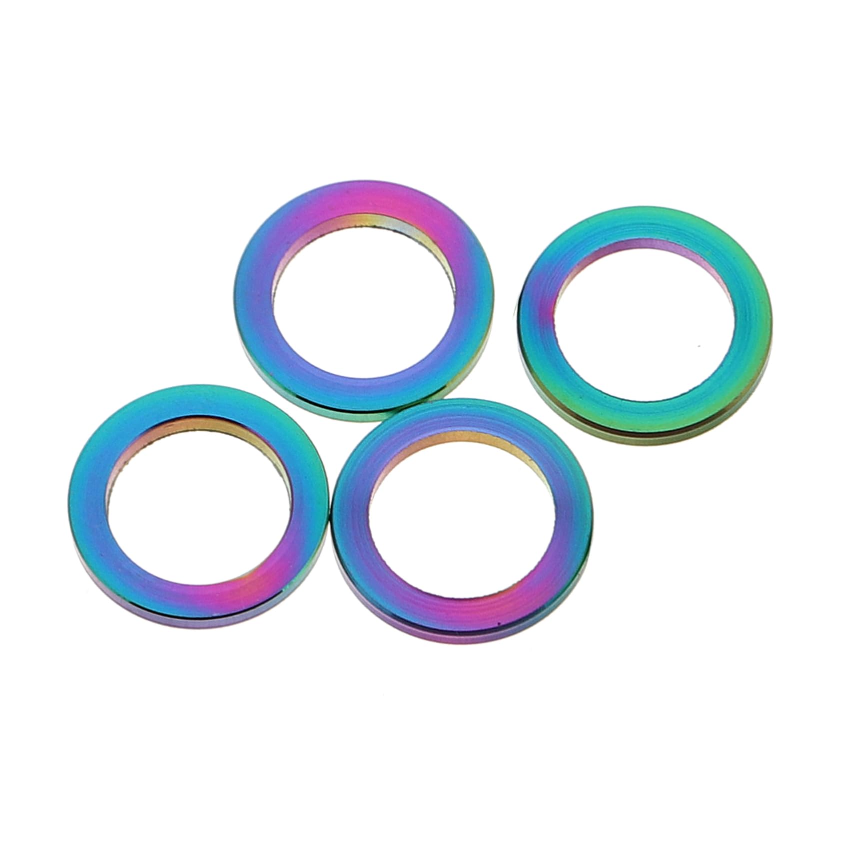 Abaodam Bike Supply 4pcs Heavy Duty Flat Washers Bike Headset Spacers for Aluminum Fork Stem Washers Bicycle Spacers