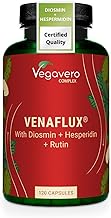 Vegavero Circulation Booster | with Diosmin, Hesperidin, Rutin, Horse Chestnut & Butcher’s Broom | 120 Capsules | Leg Flow, Haemorrhoids & Varicose Veins Relief | Vegan