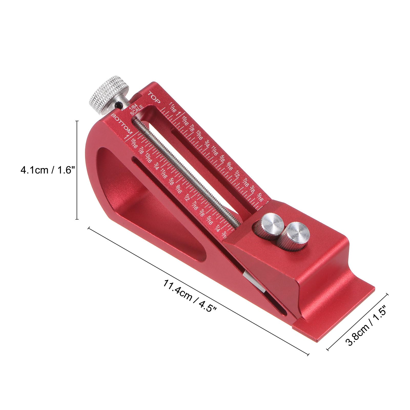 uxcell Adjustable Setup Block Height Gauge Quick Adjustment 1/64" up to 1-1/16" Range - Image 2
