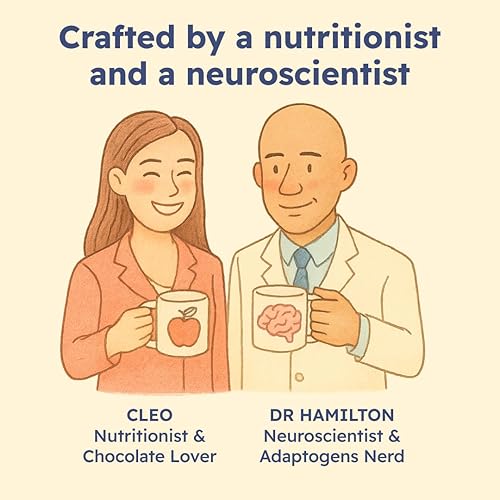 Miniatura 4 de Brainoa Cacao para dormir para los amantes del chocolate  Con glicinato de magnesio, Ashwagandha, hongo Reishi y L-teanina  Bebida para dormir para