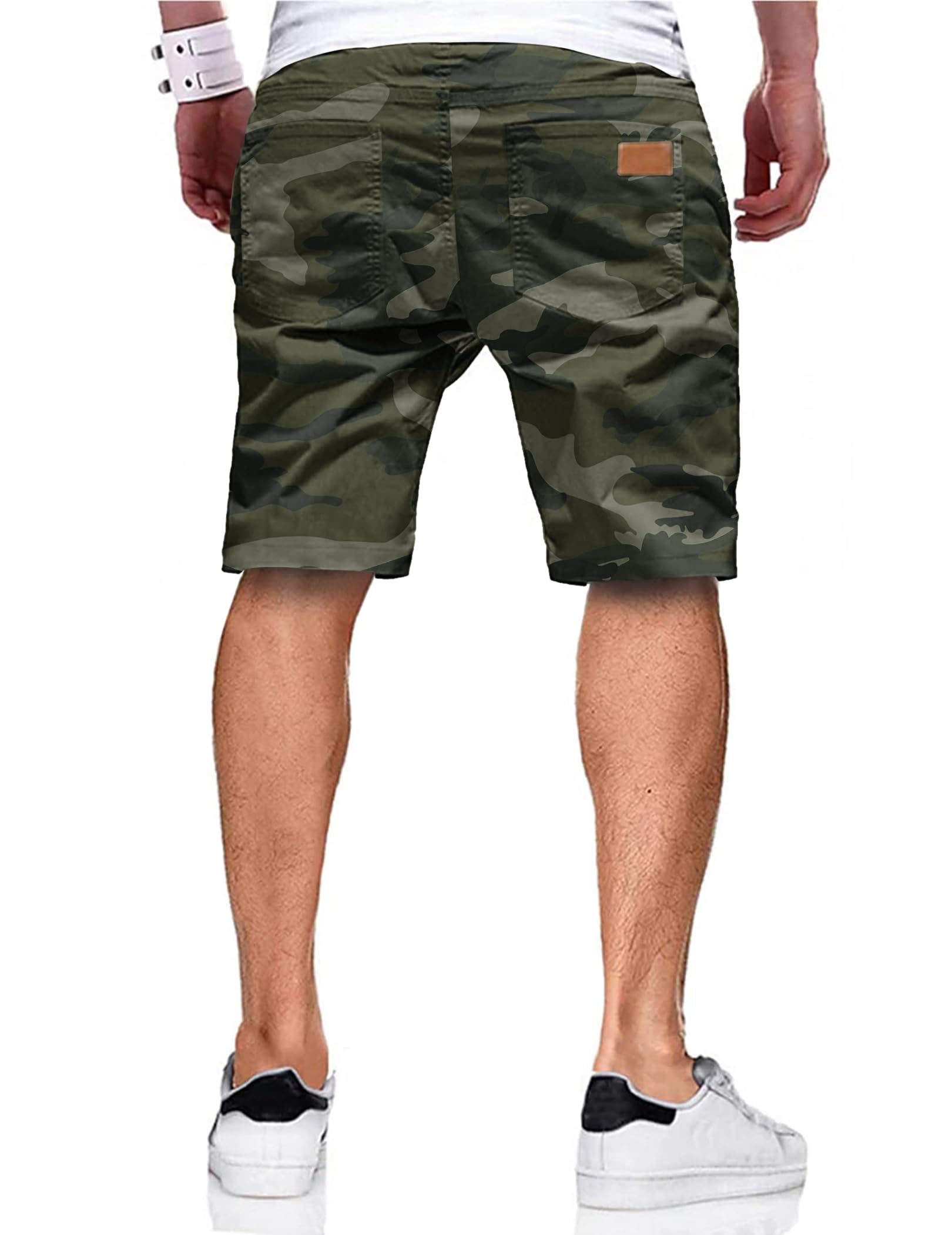 TARAINYA Pantaloncini Uomo Cotone Estivi Casual con Tasche Leggero Coulisse Regular Fit