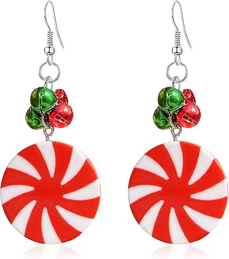 Christmas Theme Earrings Acrylic Cute Santa Claus