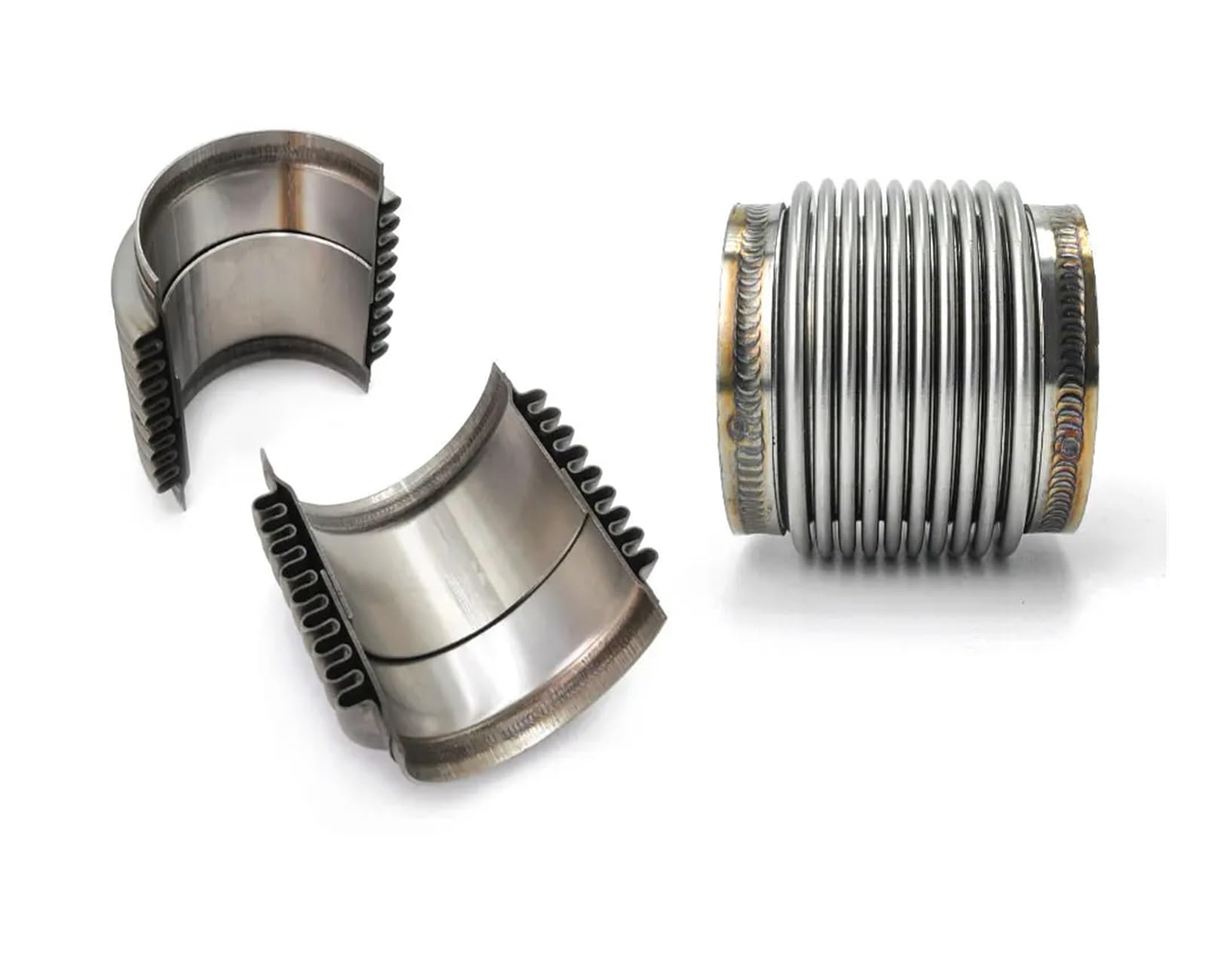 Auto Acciaio Inossidabile Terminale Tubo A Soffietto Universale Saldato Motore Scarico Flex Soffietto Compensatore A Soffietto Flessibile(1.75inch-2.5inch)