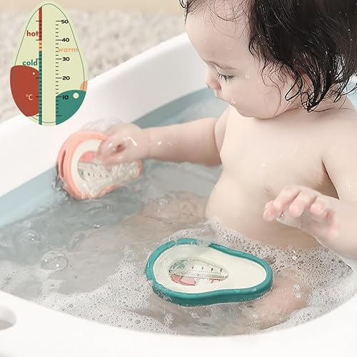 Miniatura 3 de BESPORTBLE Termómetro de baño de aguacate de dibujos animados, monitor preciso de temperatura del agua para bañeras seguras, material de diseño