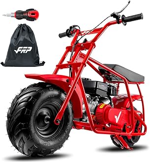 Mini Dirt Bike GMB100 Basic, New 99CC Gas Powered Mini Bike 4-Stroke 3HP, Off-Road for Kids/Adult, Trail Up to 28 Mph, Weight Support Up to 220 LBS,Red