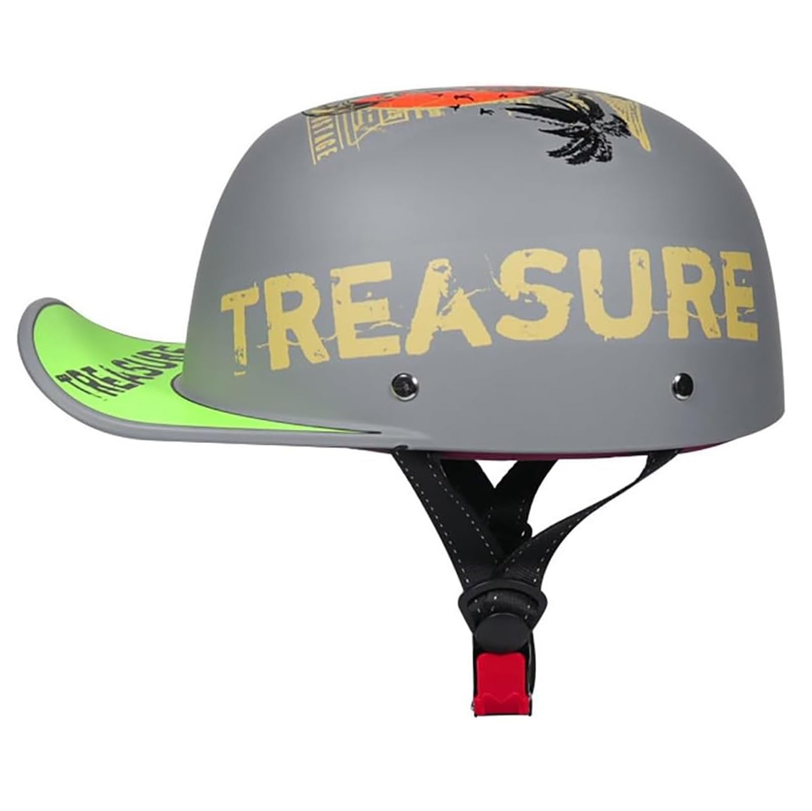 Casco jet con hebilla de liberación rápida para evitar calor 8