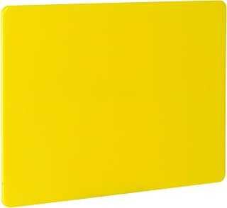 HENDI Cutting Board, HACCP, Double-Sided Use, Smooth, Minimizes Bone Formation of Knives, GN1/2, 325x265x(H)10 mm, LPDE Plastic, Yellow