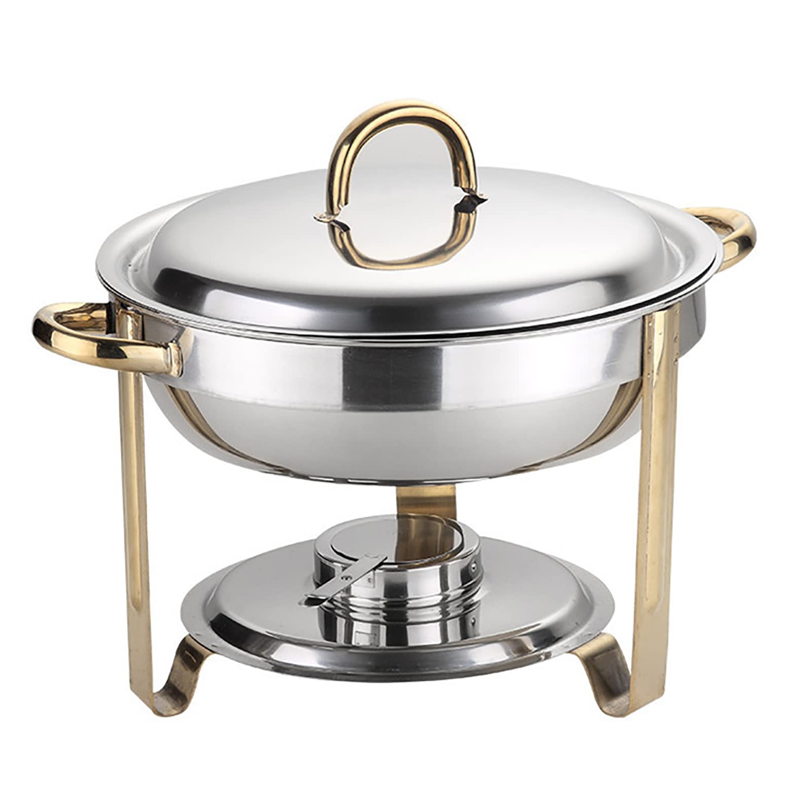 Conteneur thermique en acier inoxydable argenté pour le maintien au chaud des buffets