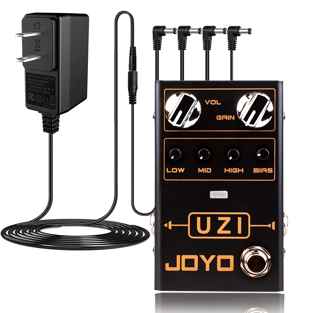 Amazon.com: JOYO R-03 Distortion Heavy Metal Pedal Bundle with DC