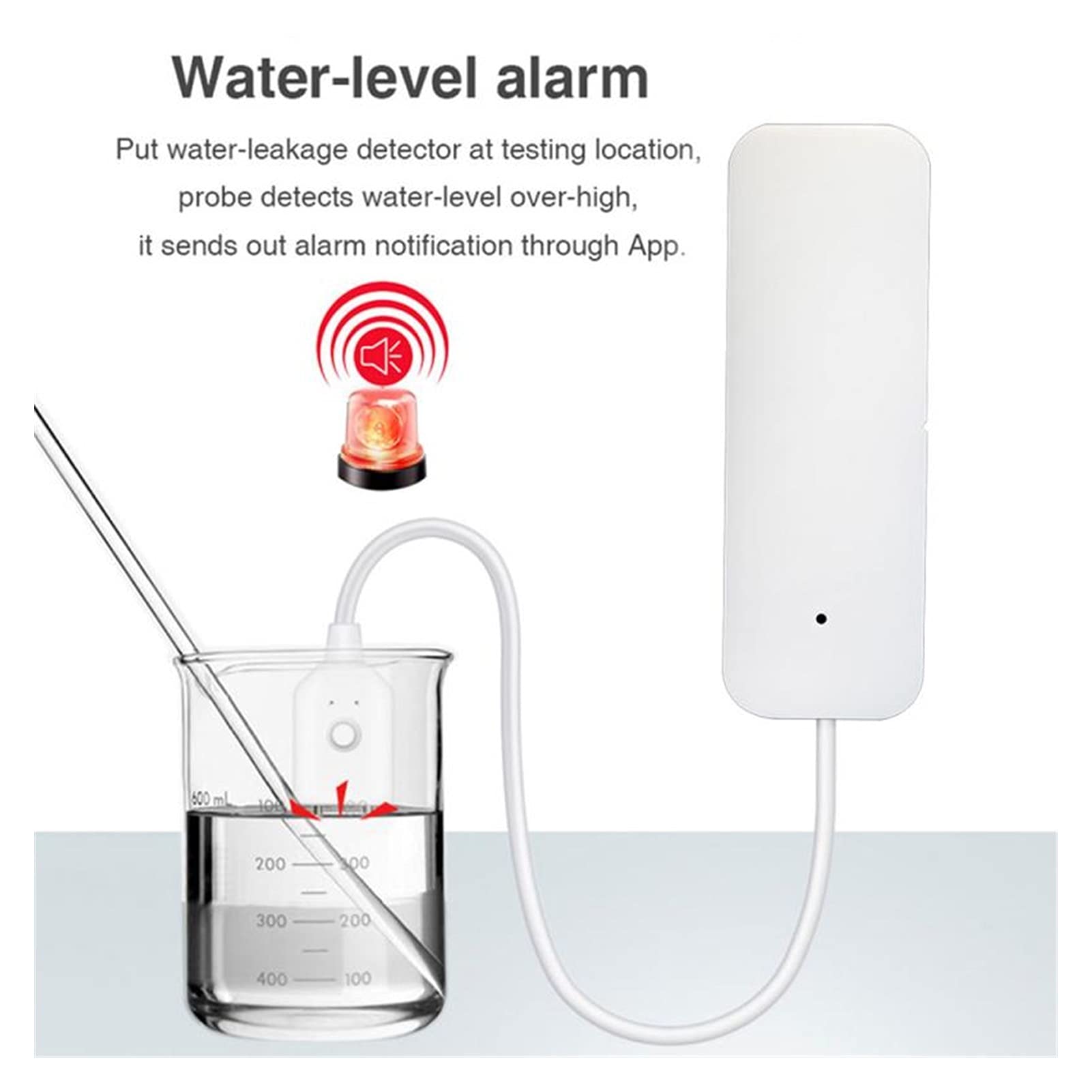 Alarme de fuite d'eau indépendante WIFI DÉTECTEUR DE CAPTEUR DE FUITE D'EAU Désacteur d'inondation Système d'alarme de sécurité Système d'alarme Smart Accueil(3pcs)