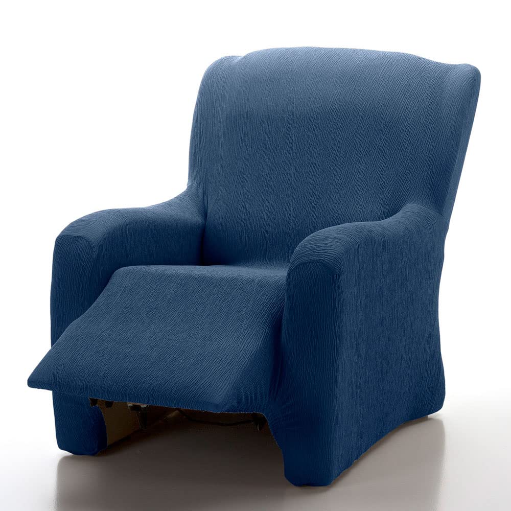 MAXIFUNDAS Funda de Sillón Relax Pies Juntos Modelo Vega Azul