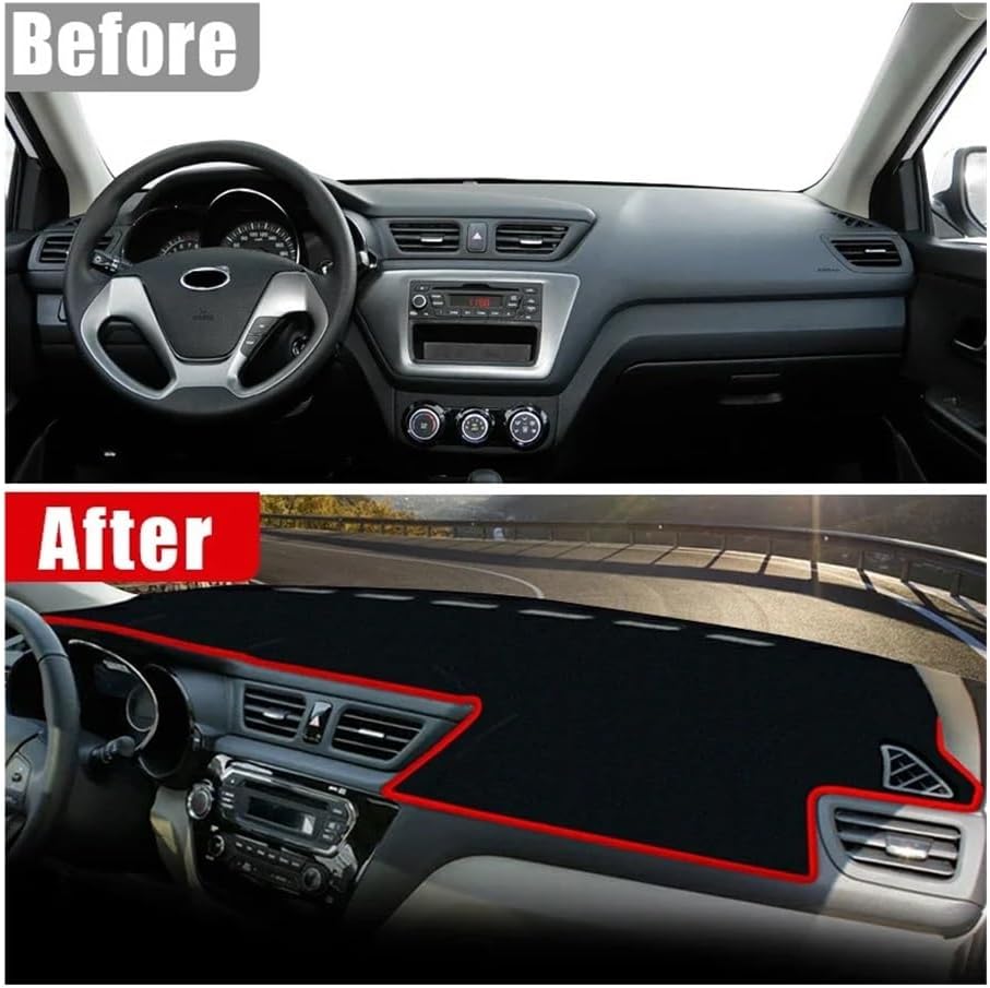 ダッシュボードカバーマット 車のダッシュボードカバーインテリアダッシュマットダッシュボード装飾クッション のために 起亜リオ 3 U