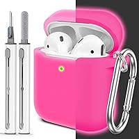 Vista 624 de Funda para AirPods Pro con kit de limpieza, funda de silicona suave para Apple AirPod Pro de 1ª/2ª generación, accesorios de funda AirPods Pro/Pro 2