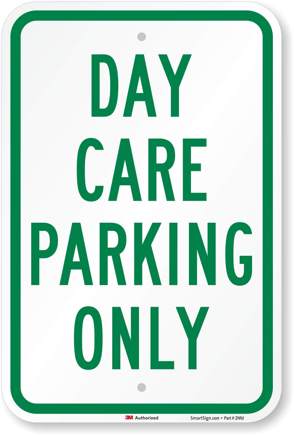 LoMall Day Care Parking Only Sign Garage Decor Safety Sign Caution Warning Sign Tin Metal Decor Sign 8x12