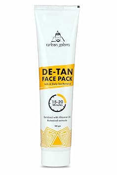 UrbanGabru De-tan Face Pack with Vitamin C & Aloe Vera Extracts | Tan Removal in 10 Mins | Brings Back Natural Colour 100 gm