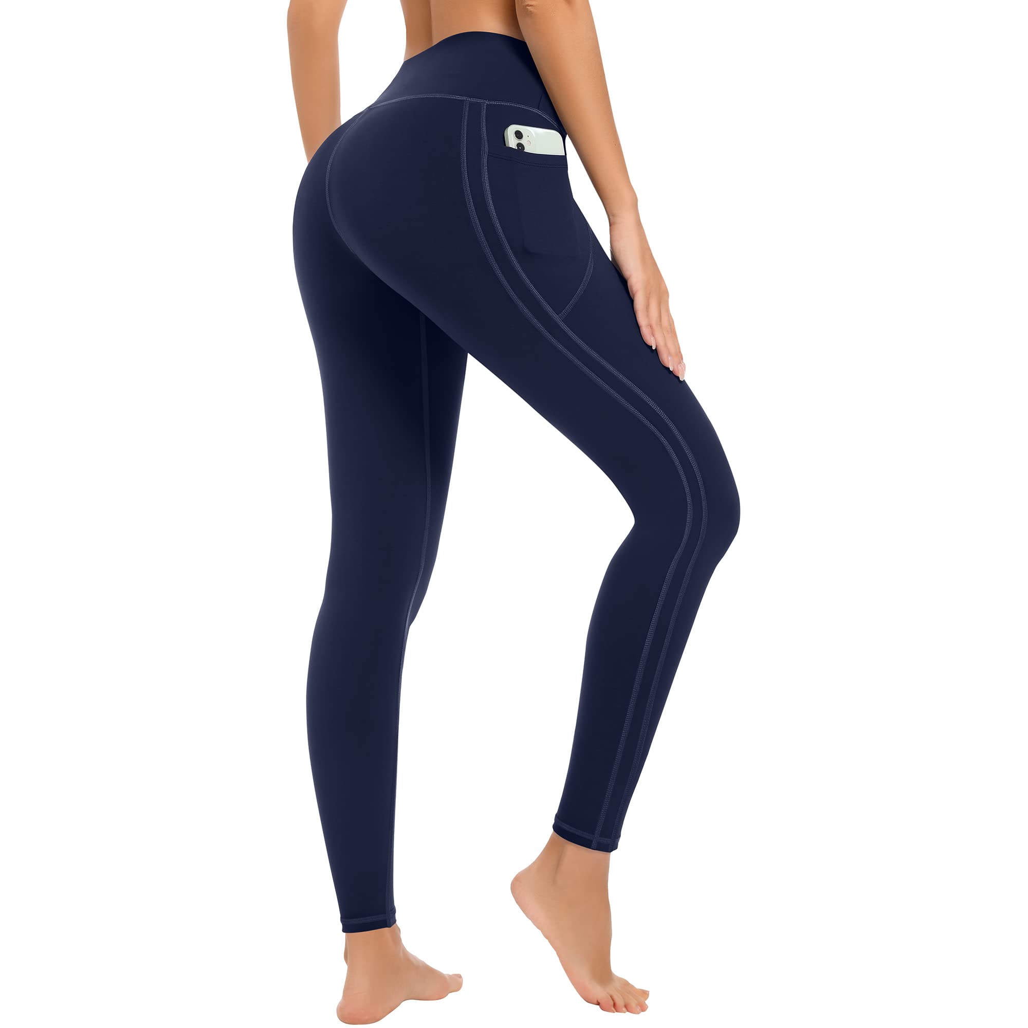 MIRITY Confezione da 4 Leggings da Yoga con Tasche da Donna, Pantaloni a Vita Alta per Controllo della Pancia per Allenamento