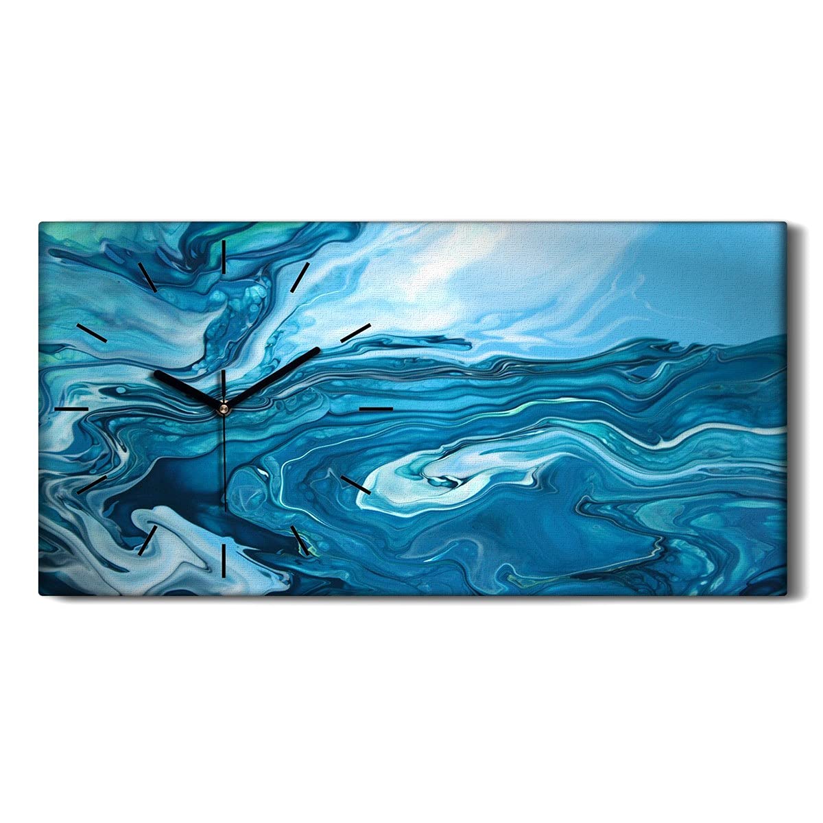 Horloge sur toile décoration salon image art moderne art mural 60x30