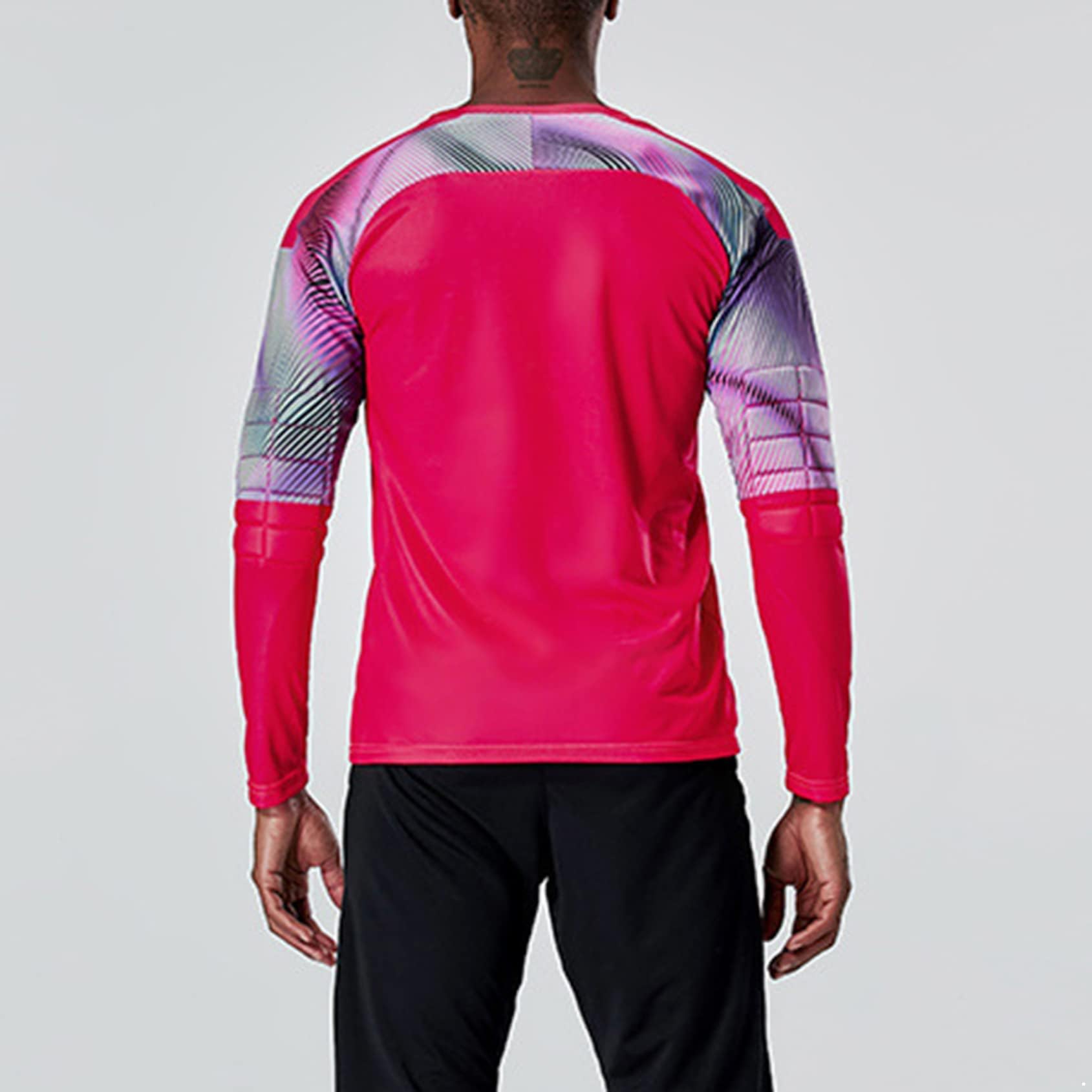 Camiseta acolchada de portero para hombre, uniforme de fútbol de manga larga, esponja protectora, ropa de portero