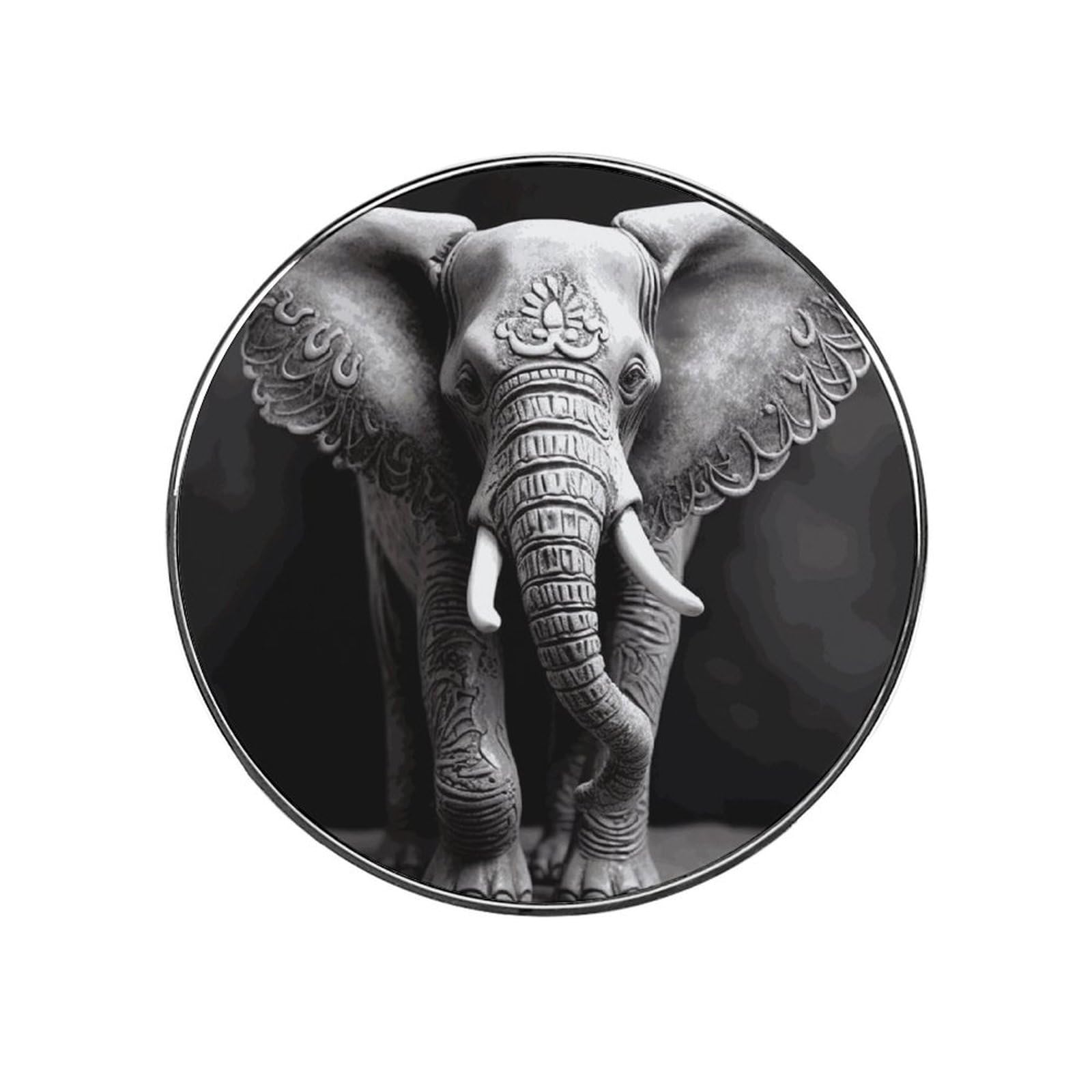 Gray Elephant Fridge Magnet Magnetic Refrigerator Magnets Mini Round Kitchen Fridges Magnets for Kitchen Office Whiteboard Cabinet and Dishwasher
