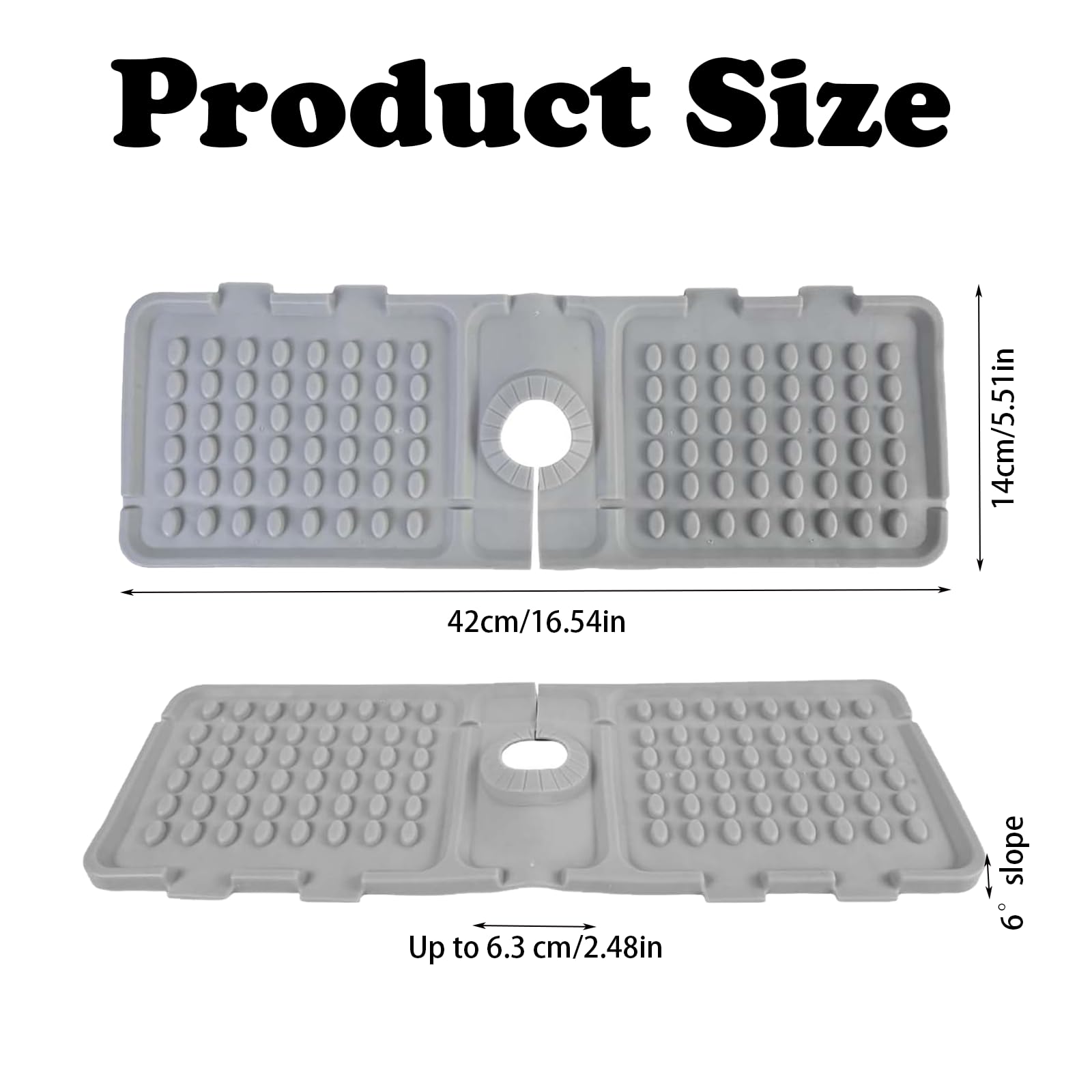 Tappetino per rubinetto in silicone, antischizzi, scolapiatti