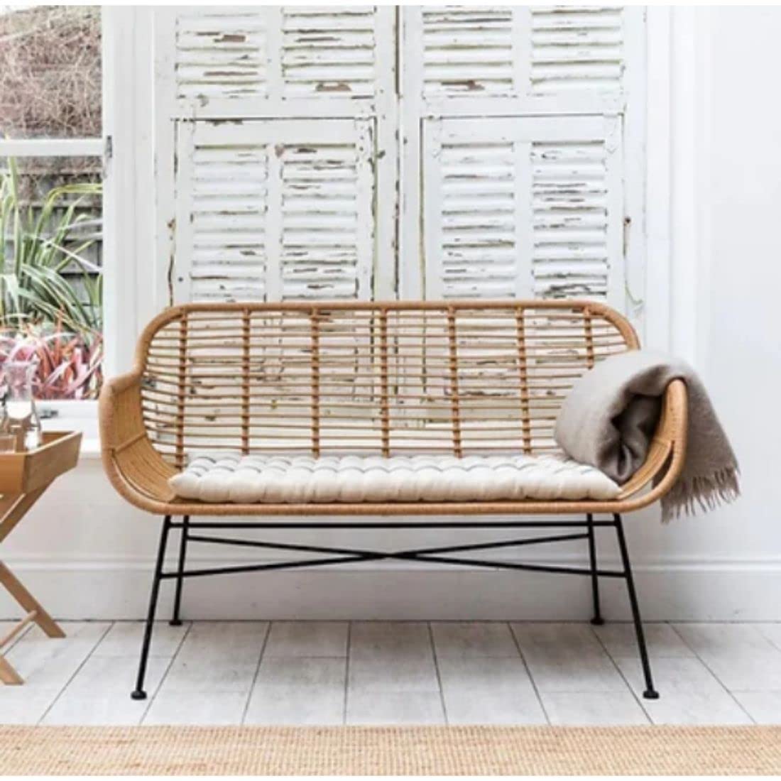 THE INSIDE PROJECT Indonesian Rattan The Roro Seater for Home Decor (Natural Matte)