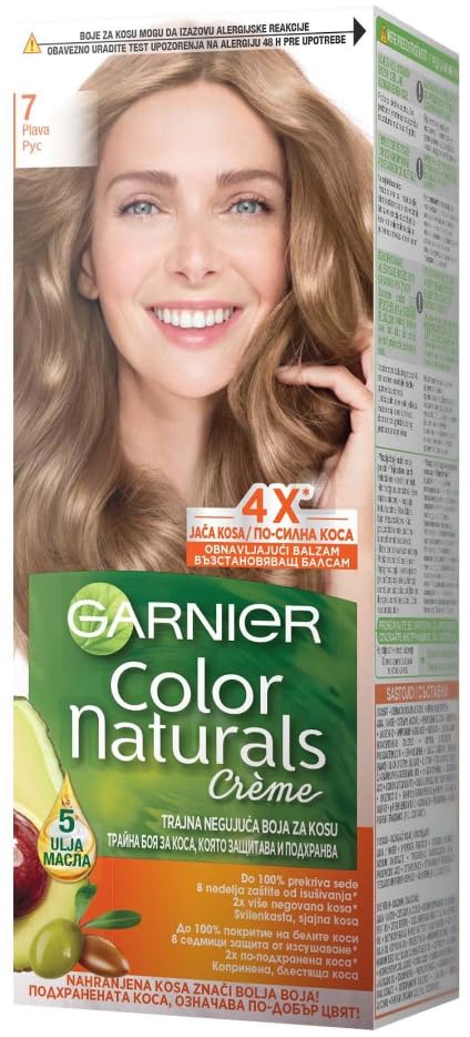 Garnier Color Naturals Nourishing Permanent Hair Color Cream -7.0 Blonde, 3.4 Fl. Oz.(PACK OF 3)