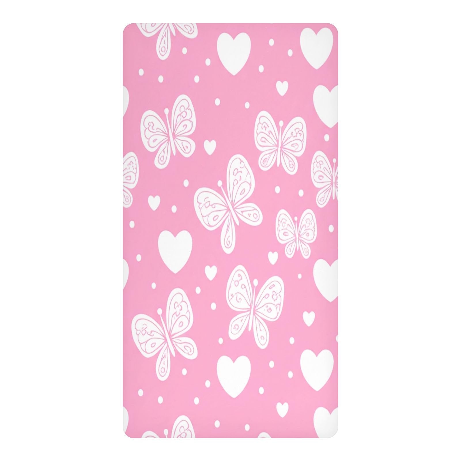 JiangGgen Butterflies Baby Crib Sheet Soft Breathable for Standard Crib-M