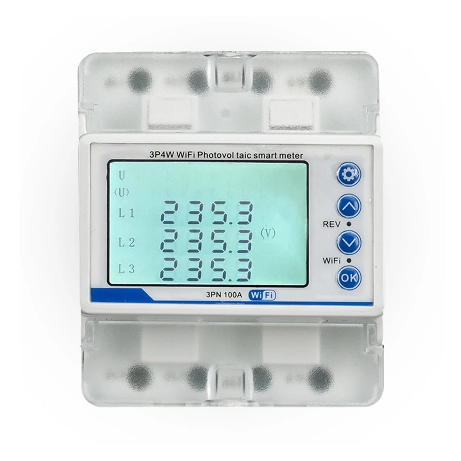 Monitor Energii Inteligentnego Licznika Tuya WiFi 3P4W Inteligentny Przerywacz Miernik Fotowoltaiczny Przeciążenie Przepięcie Podnapięcie Ograniczenie Prądu Zabezpieczenie Przed Ponownym Zamknięciem